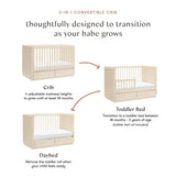 Babyletto Bento 3-in-1 Convertible Storage Crib with Toddler Bed Conversion Kit