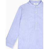 Nicky Hilton x La Coqueta Blue Stripe Nicholai Long Sleeve Boy Shirt