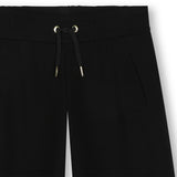 Black Logo Drawstring Pants