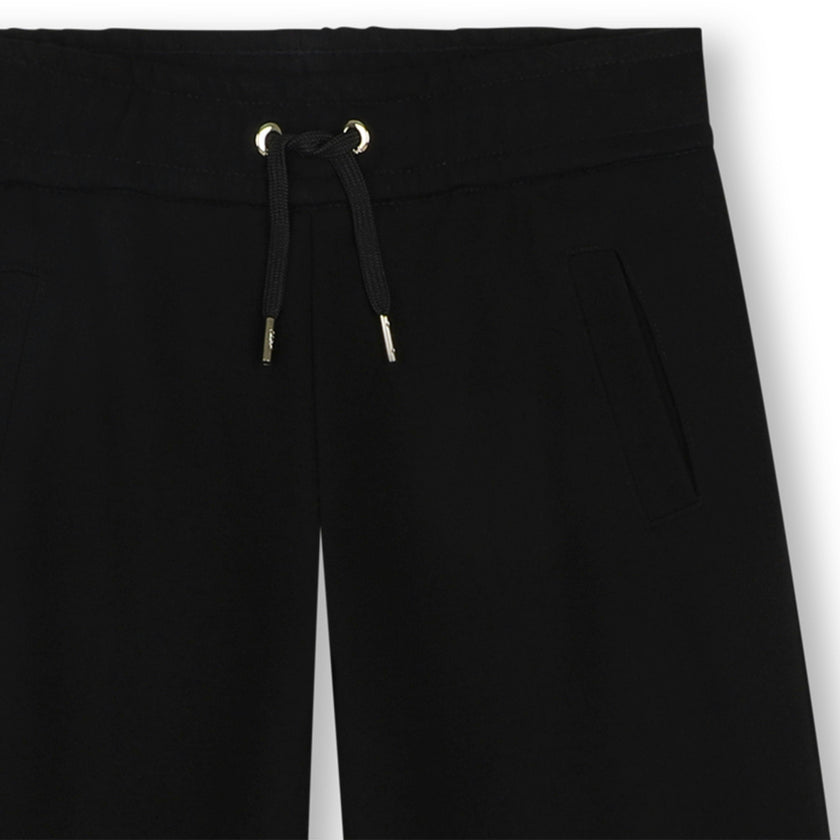 Black Logo Drawstring Pants