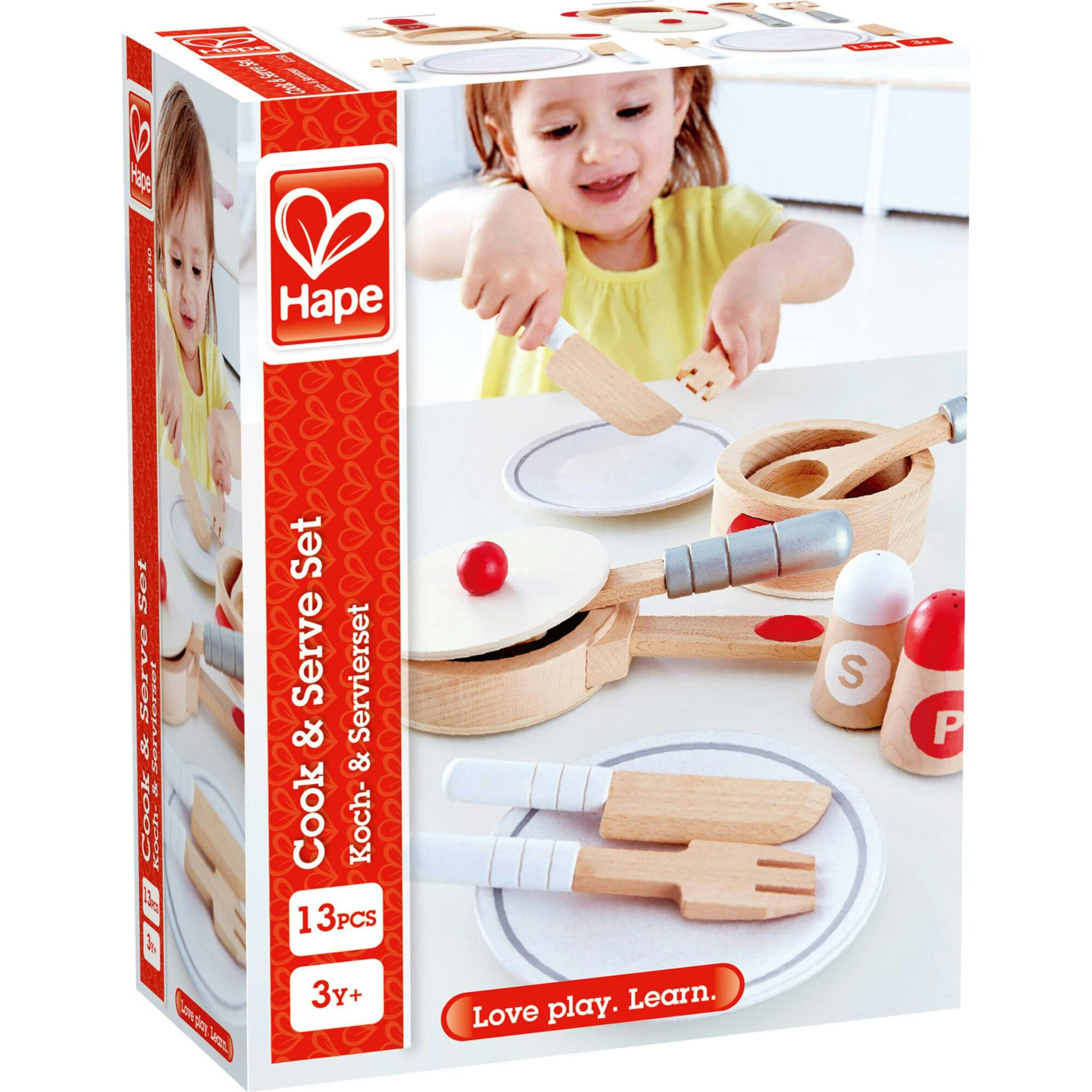 Cook & Serve Wooden Kitchen Accessory Playset