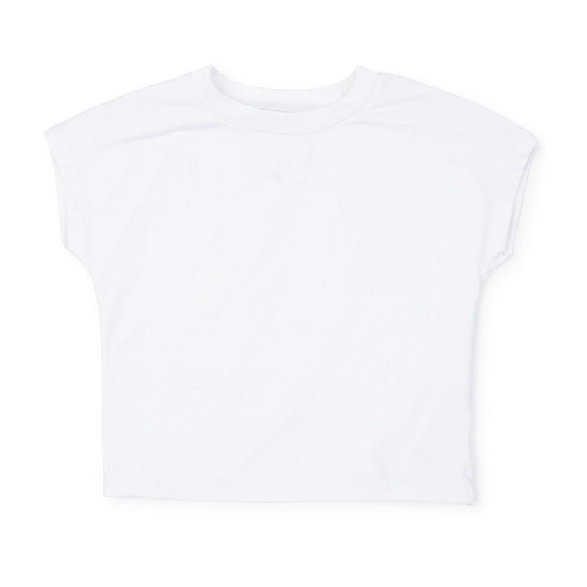 Sloane Girls' Short Sleeve Performance Top by LH Sport - White