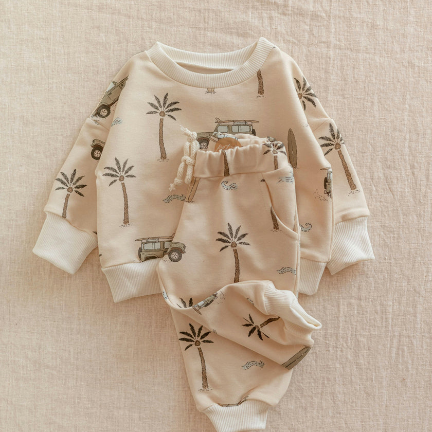 Baby Sweatpants / Cars & Palm Trees