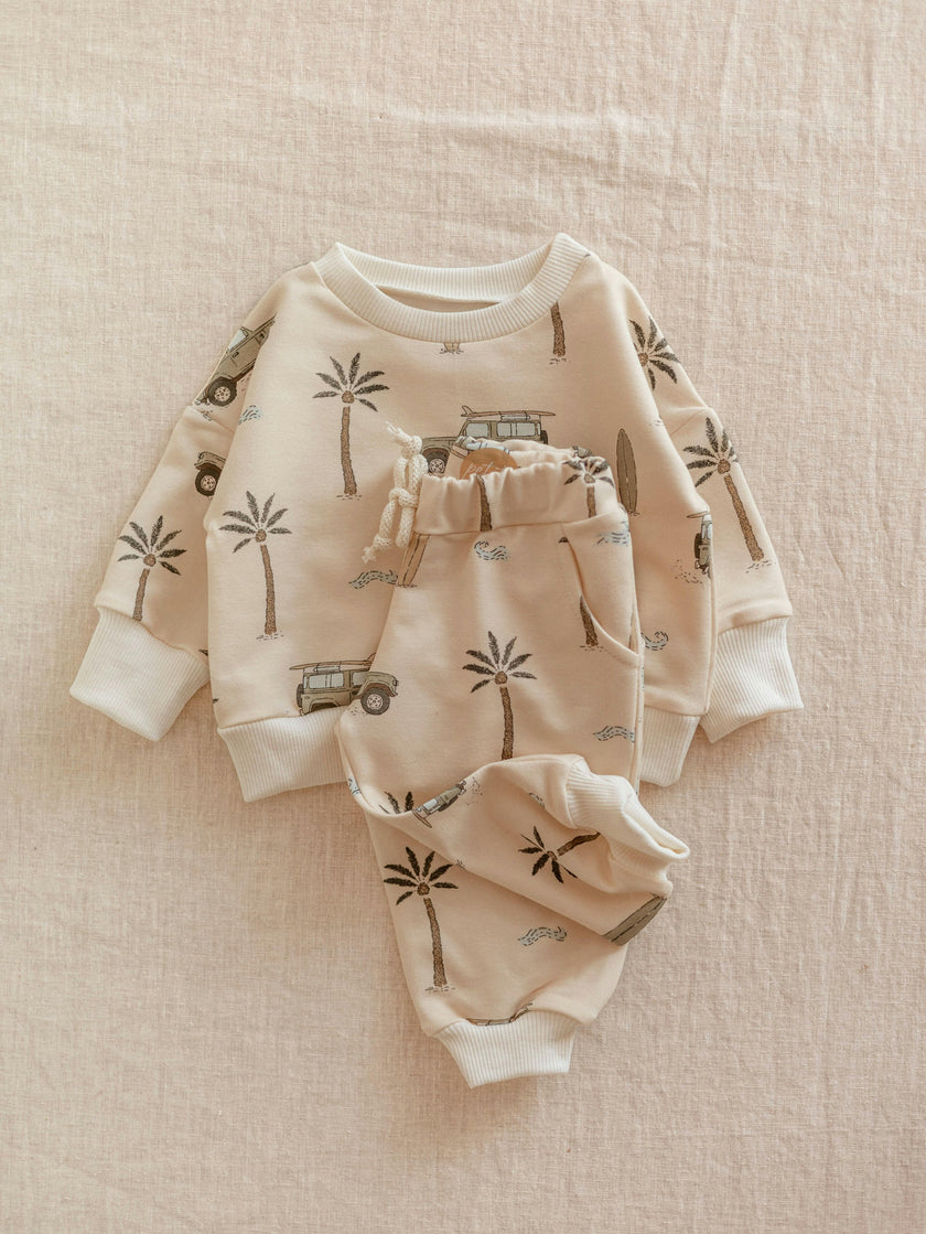 Baby Sweatpants / Cars & Palm Trees