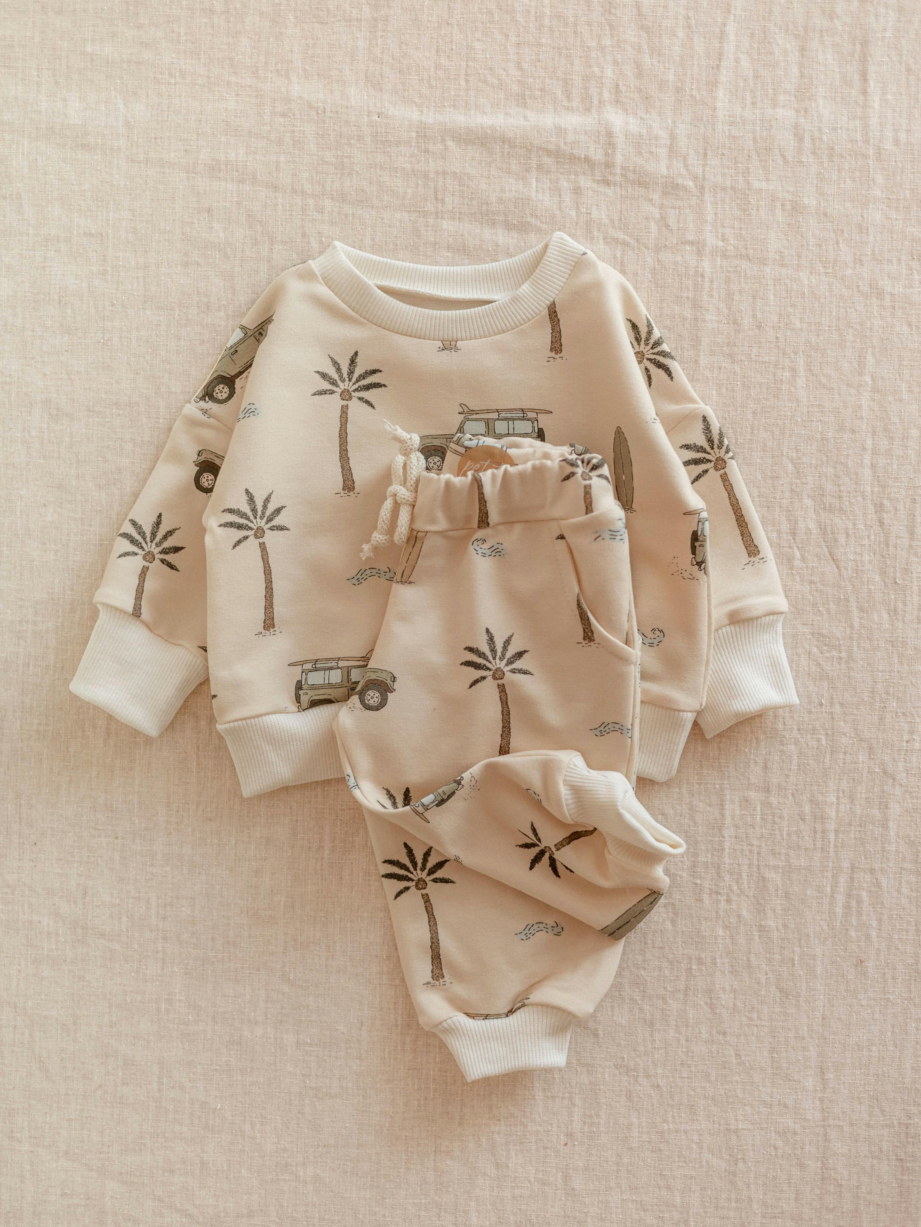 Baby Sweatpants / Cars & Palm Trees