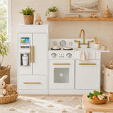 Little Chef Charlotte Modern Play Kitchen, White/Gold
