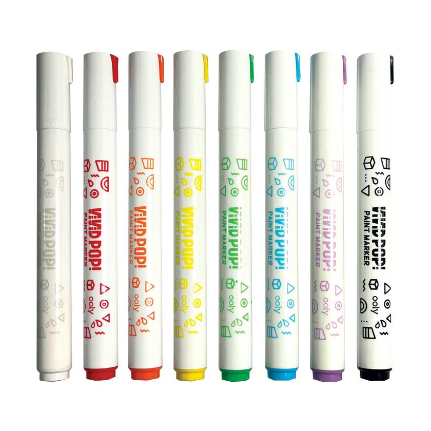 Vivid Pop! Water Based Paint Markers - Set of 8