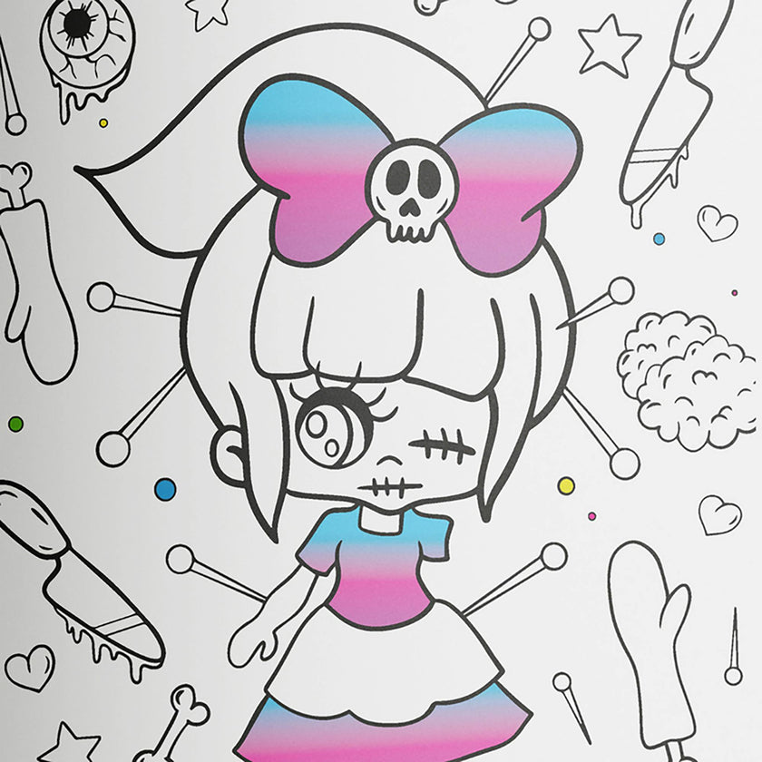 Kaleidoscope: Pop Velvet Coloring - Kreepy Kawaii