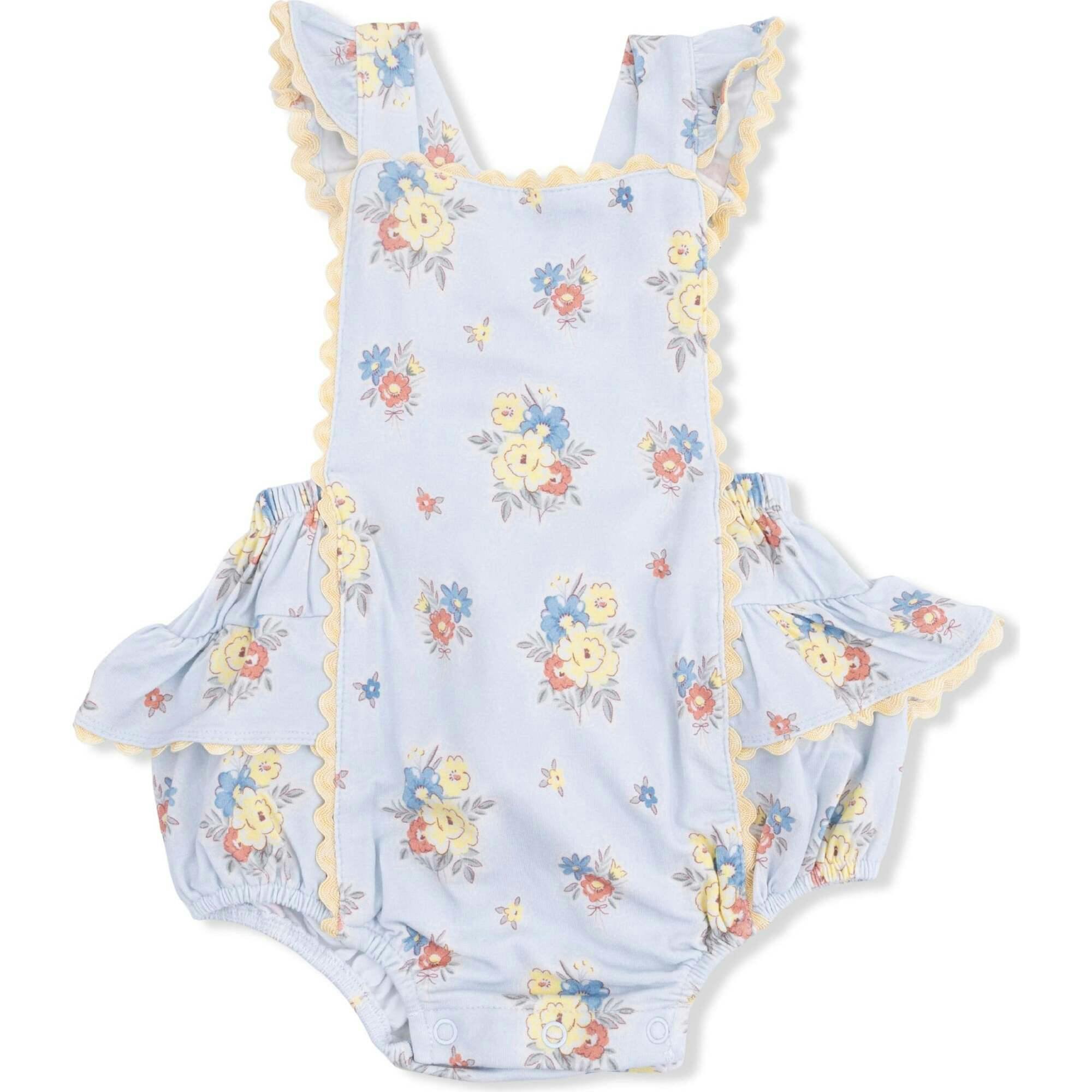 Country Stitch Floral - Ric Rac Ruffle Sunsuit