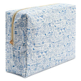 Blue Boston Large Travel Pouch