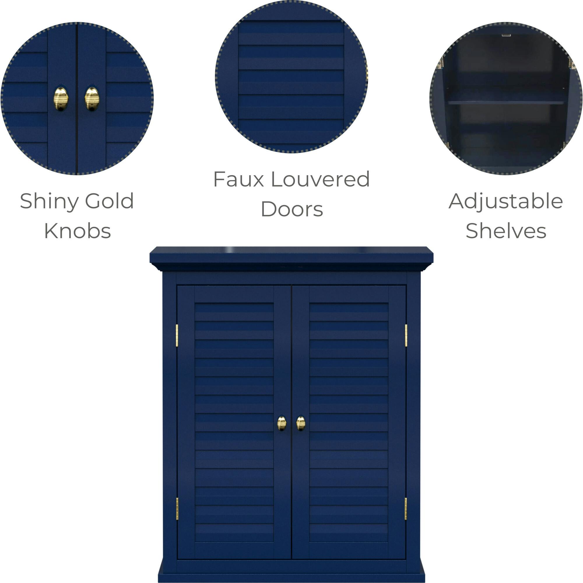 Teamson Home Glancy Removable Two-Door Wall Cabinet