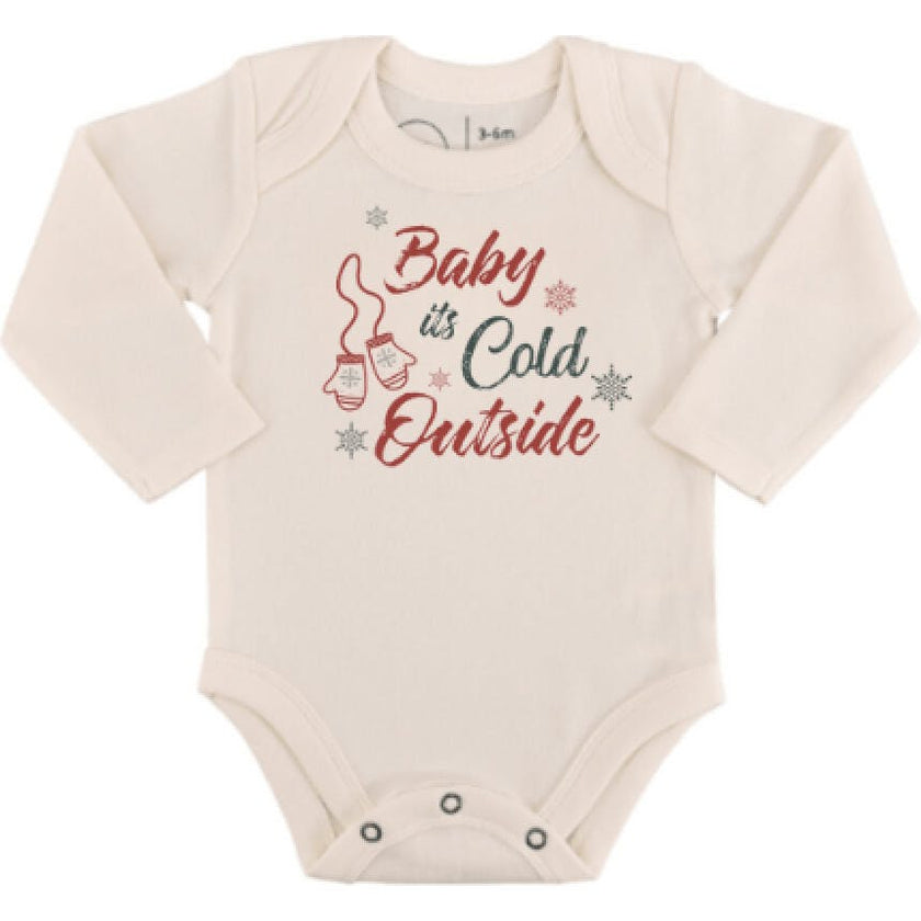 long sleeve graphic bodysuit | baby its cold outside