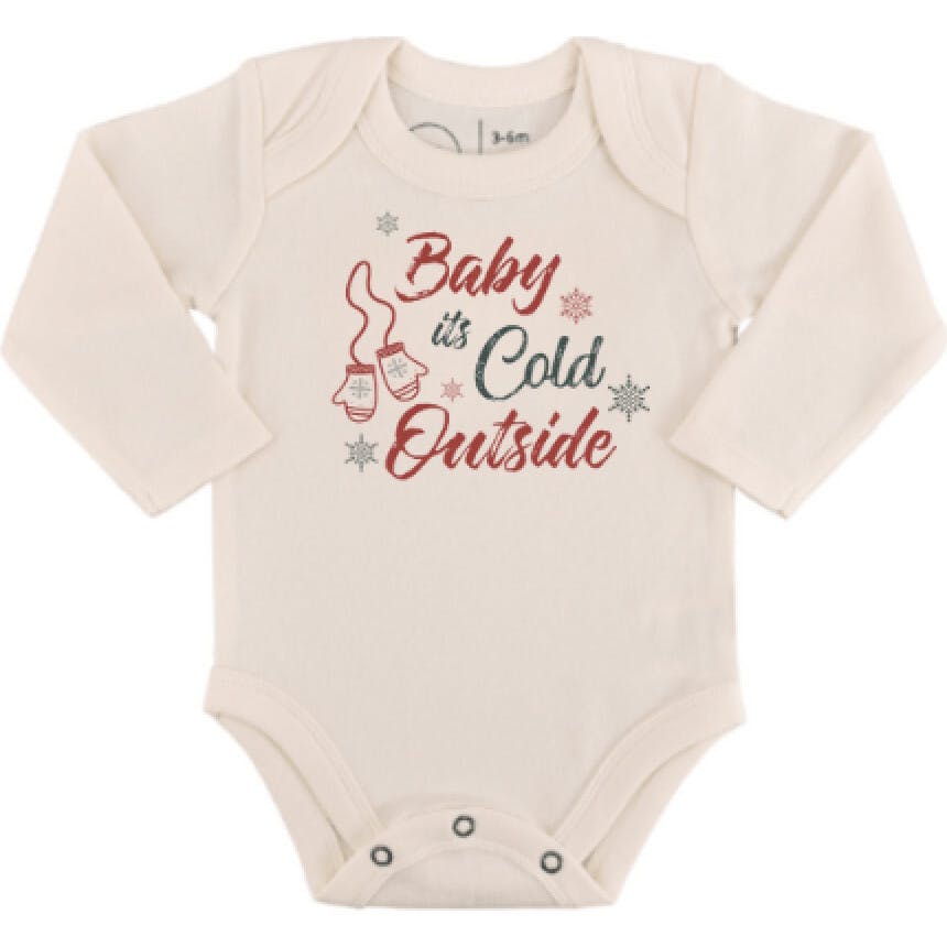 long sleeve graphic bodysuit | baby its cold outside