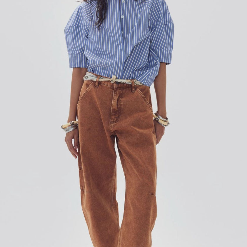 Ambar Denim Pants - Washed Caramel