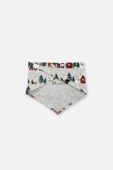 Organic Cotton One Piece Christmas Bandana For Dogs Holiday Print