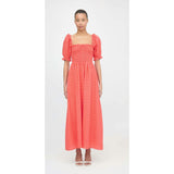 The Scarlett Nap Dress - Coral Daisy Broderie