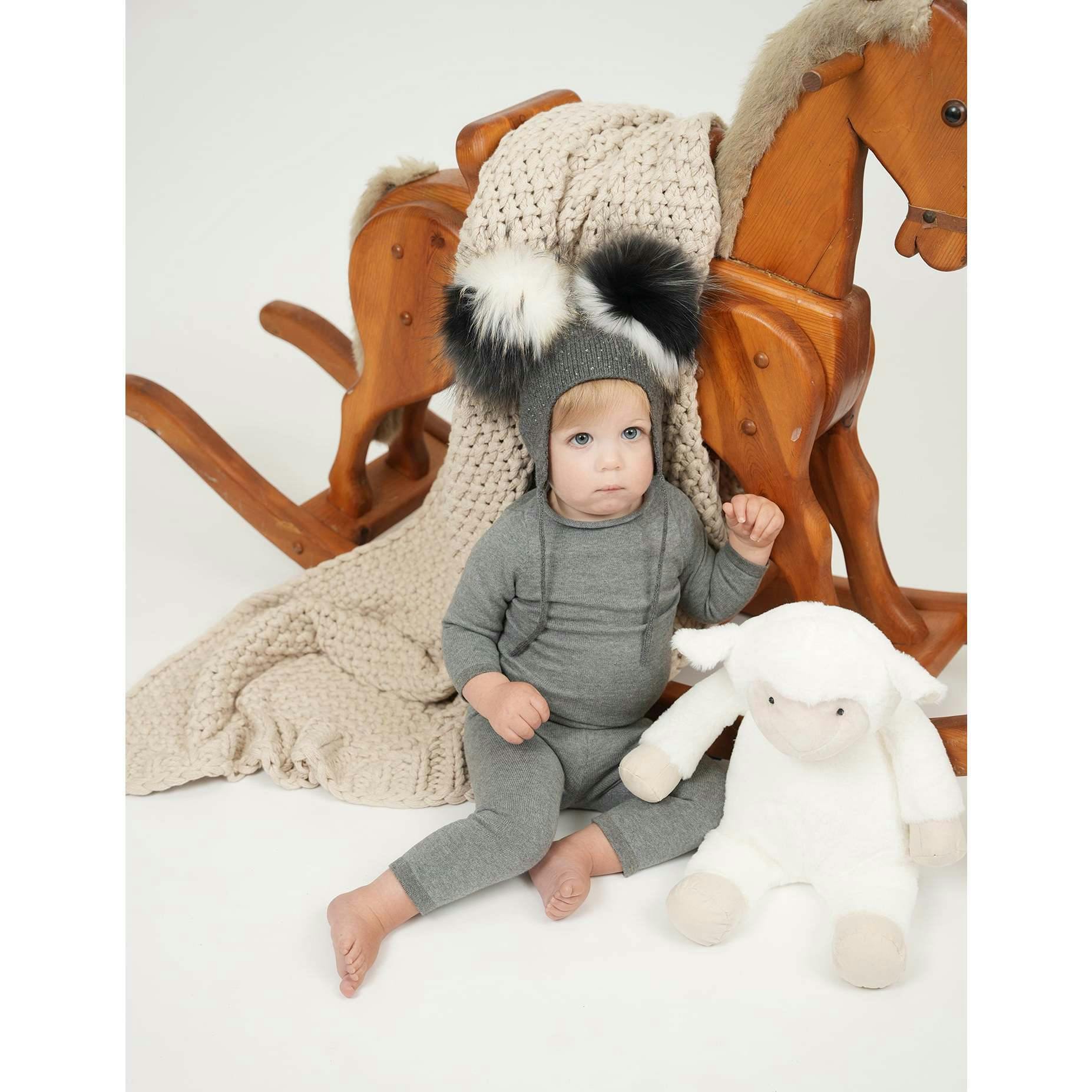 Half Flecked Long Sleeve Sweater & Pant 2-Piece Set