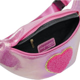 Shiny Heart Patch Sling Bag