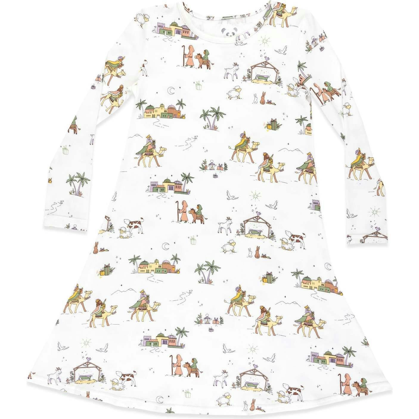 Yuletide Bamboo Girls' Long Sleeve Dress