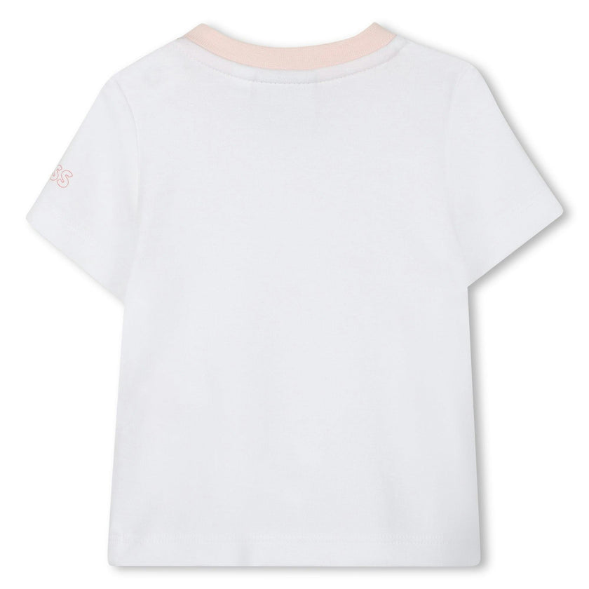 Pale Pink Dungarees T-Shirt Set