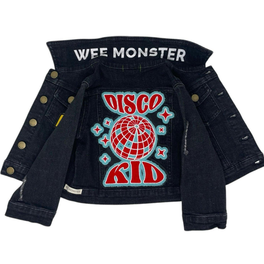 Disco Kid Black Denim Jacket - Unisex for Boys and Girls