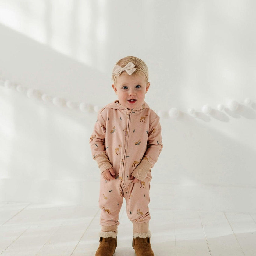 Baby Girl Terry Zip Romper