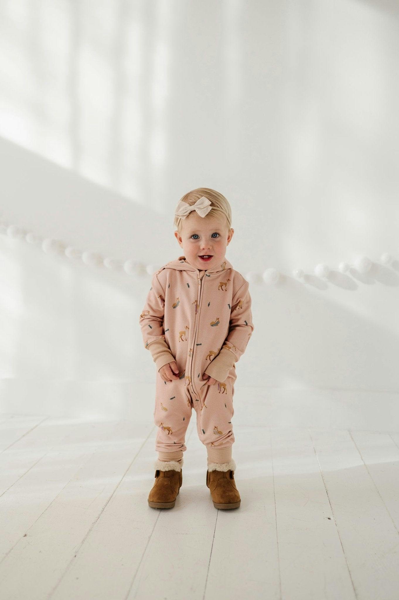 Baby Girl Terry Zip Romper