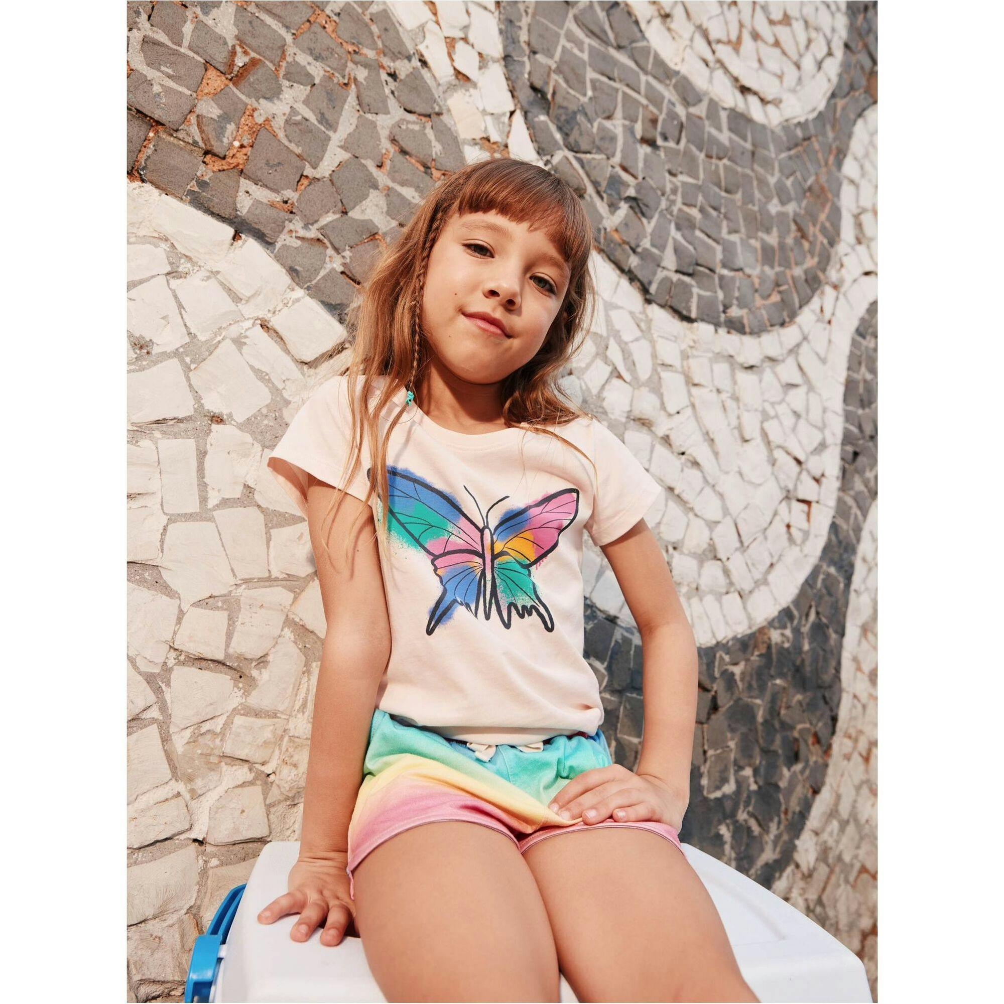 Graffiti Graphic Tee, Pink