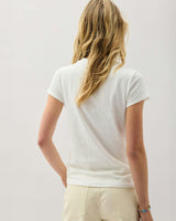 Womens Vintage Jersey Short Sleeve Tee - Recycled Cotton Jersey - White