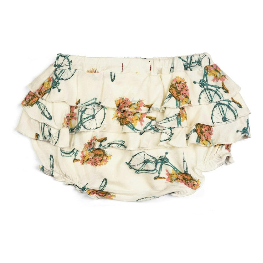 Floral Bicycle Bamboo Ruffle Bloomer