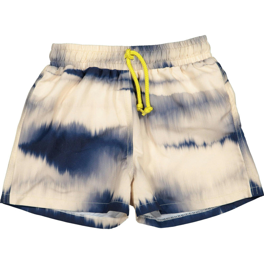 Tie-dye Swim Trucks, Blue And Beige
