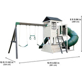Wrangler Way Wooden Swing Set / Playset With Playhouse