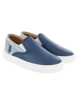 Slip On Sneaker, Blue Ocean Leather