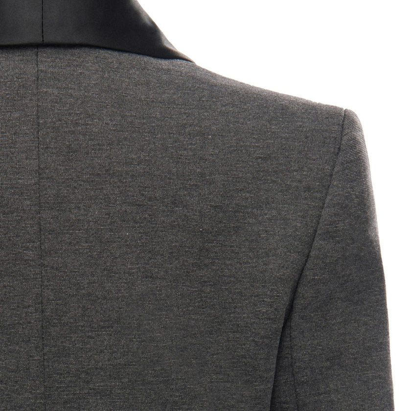 Gray Shawl Lapel Blazer