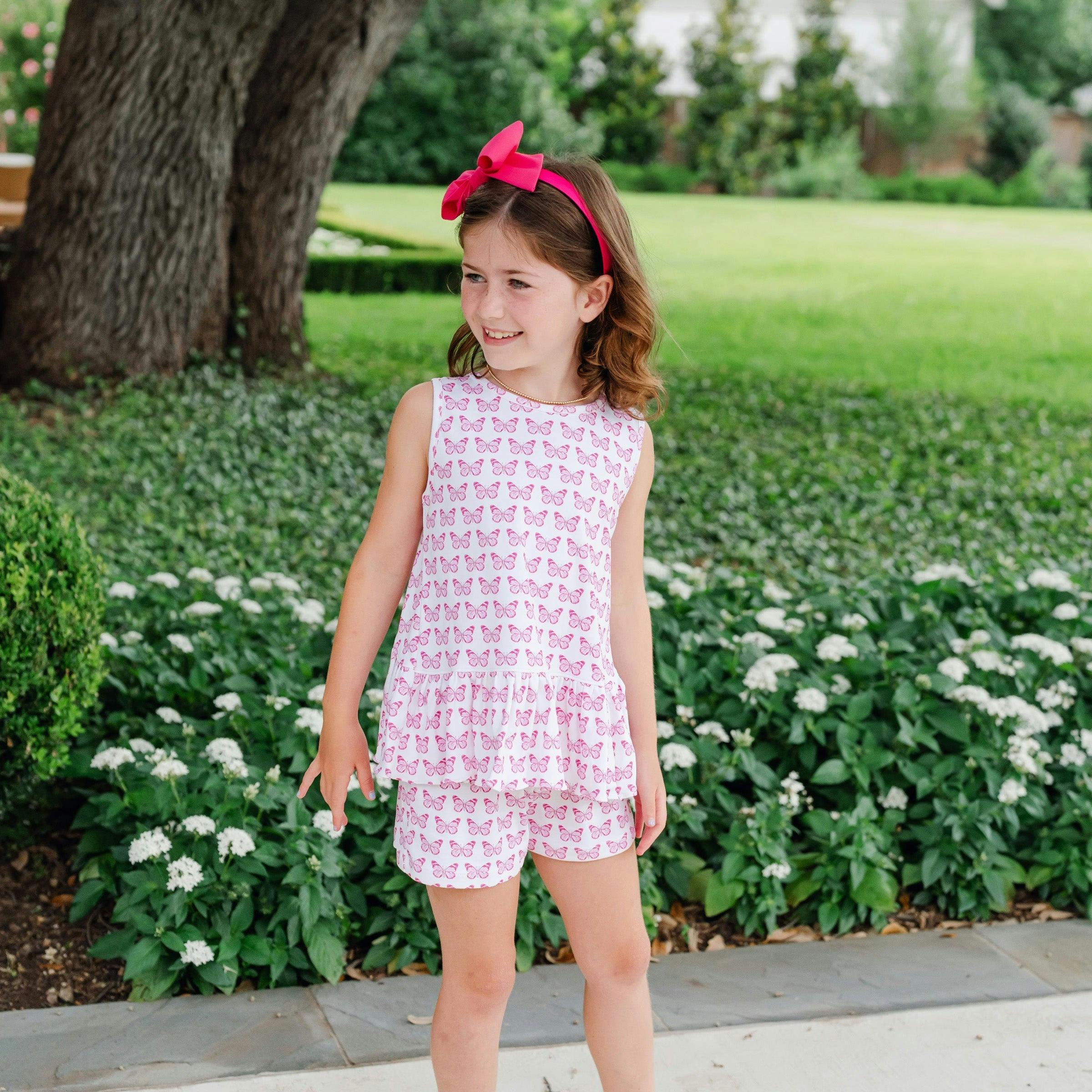 Poppy Girls' Short Set - Cartie Butterflies