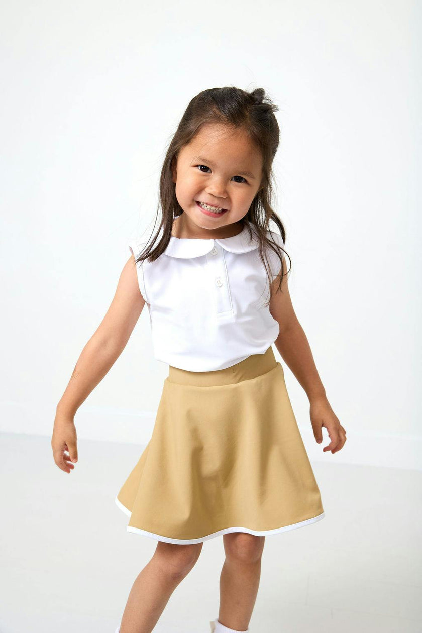 khaki twirly skort