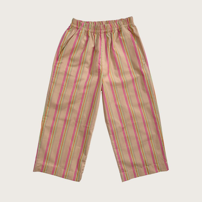 Ever Candy Stripe Wide Cotton Trousers