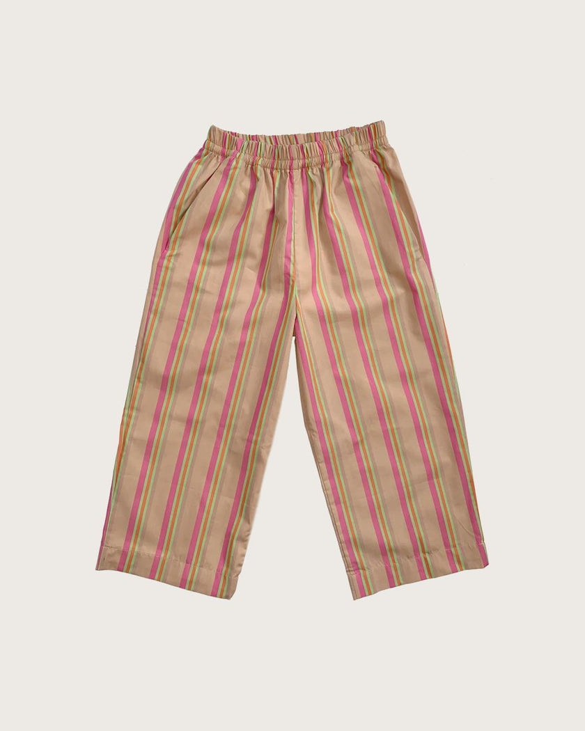 Ever Candy Stripe Wide Cotton Trousers