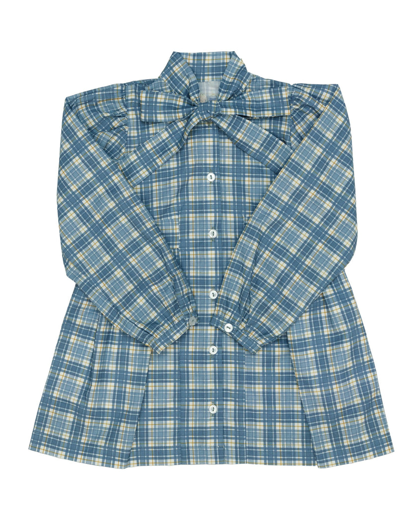 Stella Bow Dress in Marta Plaid