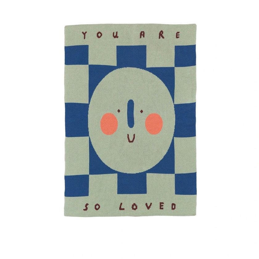 You Are So Loved Knit Mini Blanket