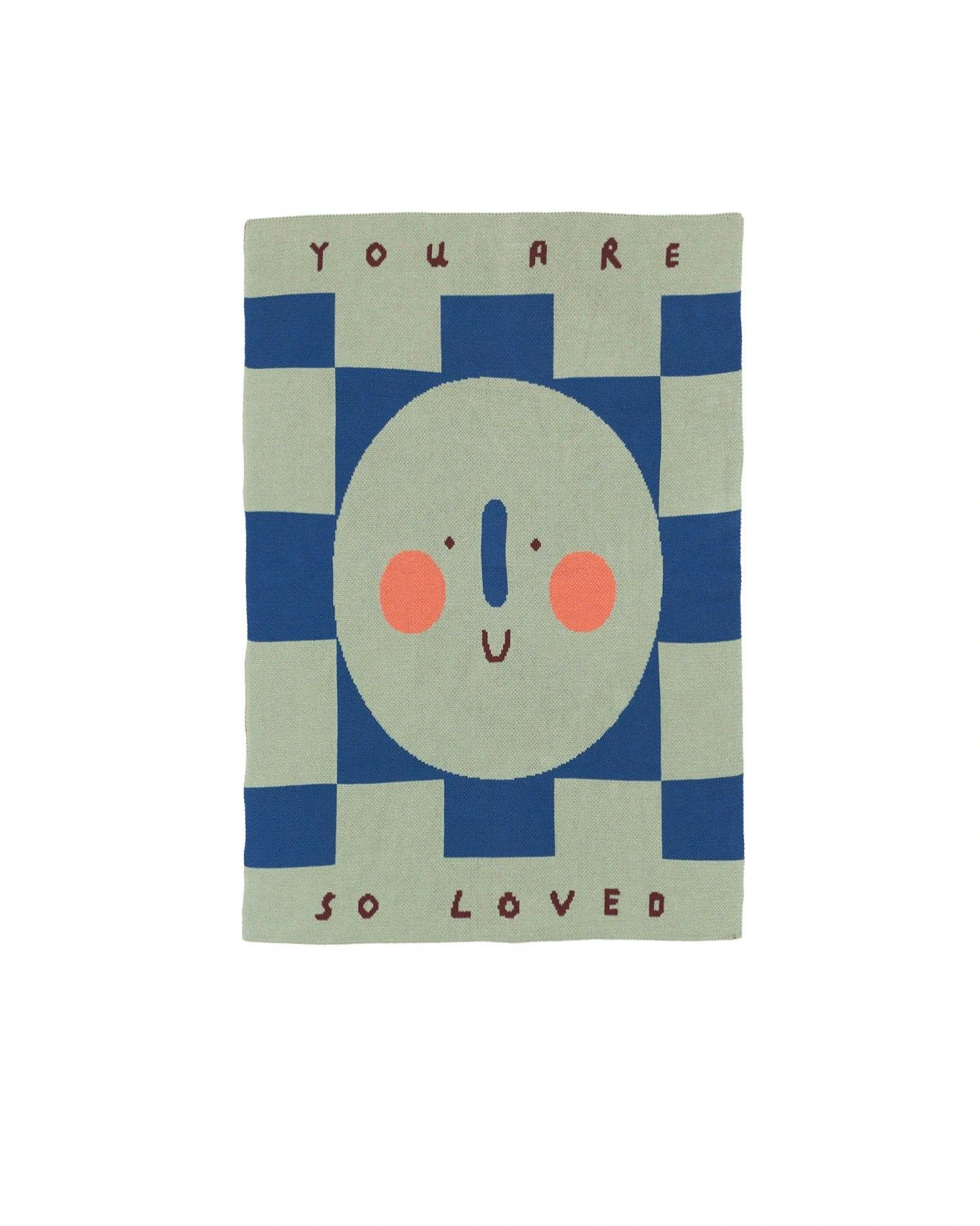 You Are So Loved Knit Mini Blanket