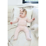 Floral Ruffle Footie and Beanie Set