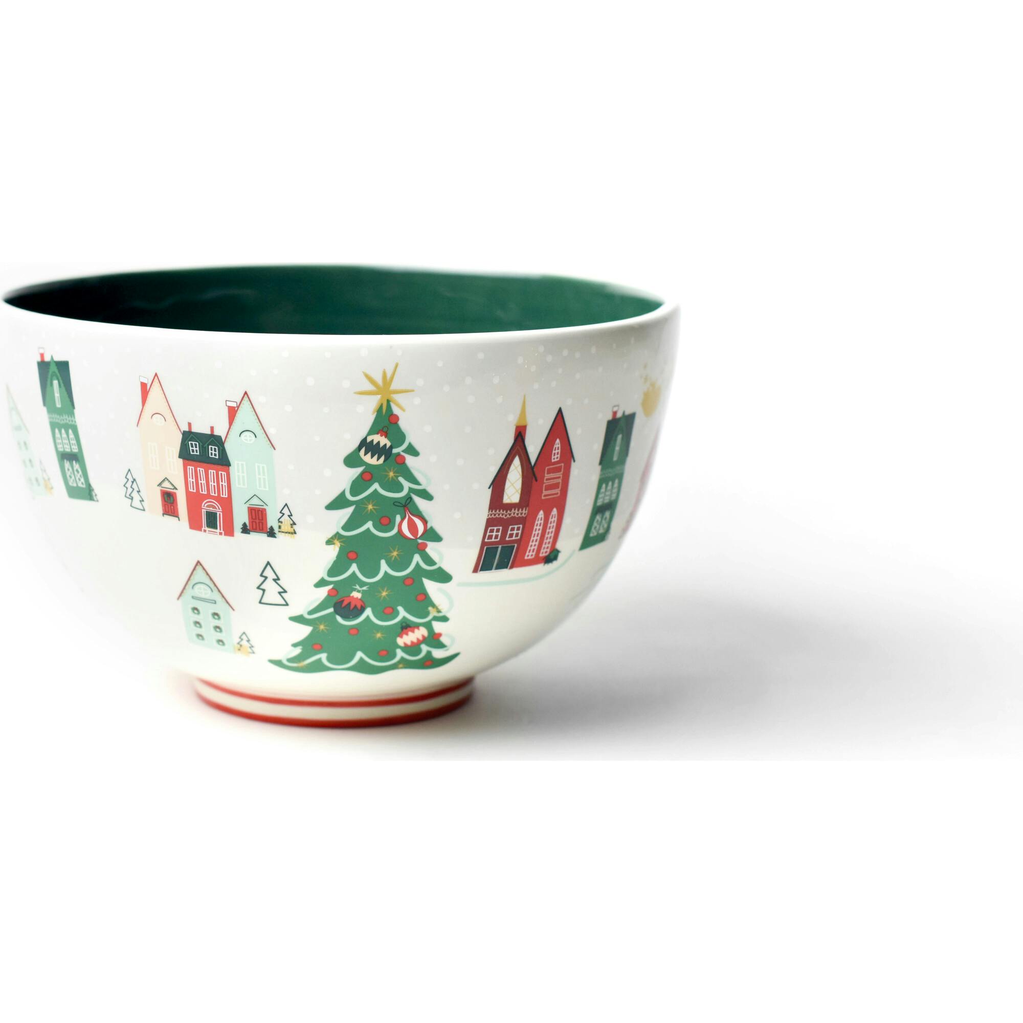 Christmas in the Village Town Square Footed Bowl
