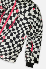 Two Piece Teknik Snowsuit Bright Pink And Checkered