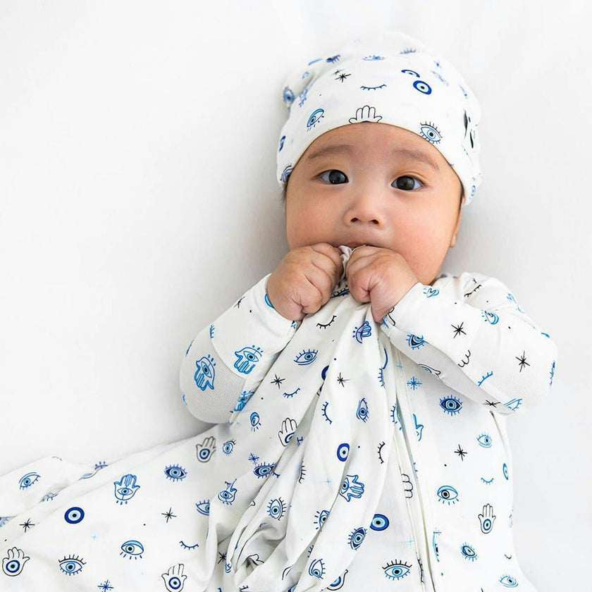 Eye Bamboo Swaddle & Beanie Set