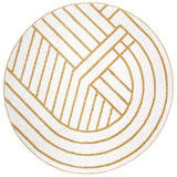Luisa Graphic Print Round Rug, Multi