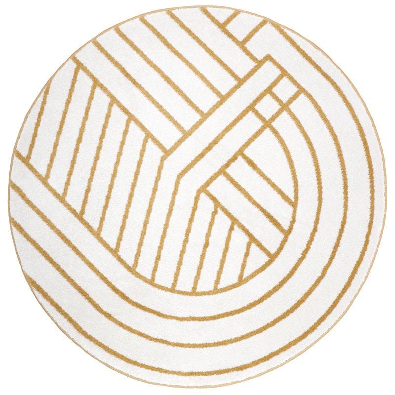 Luisa Graphic Print Round Rug, Multi