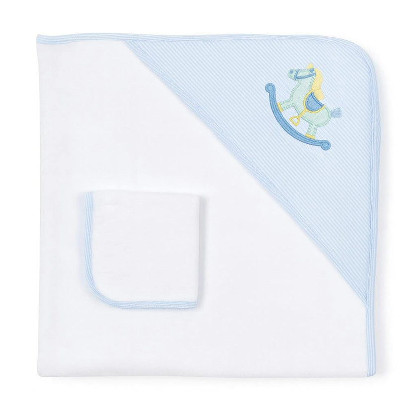 Stripe Knit Towel Set With Rocking
