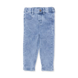 Old School Blue Stretch Denim - Adjustable Pants