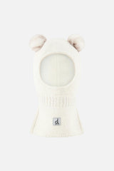 Baby Knit Bear Balaclava Off-White